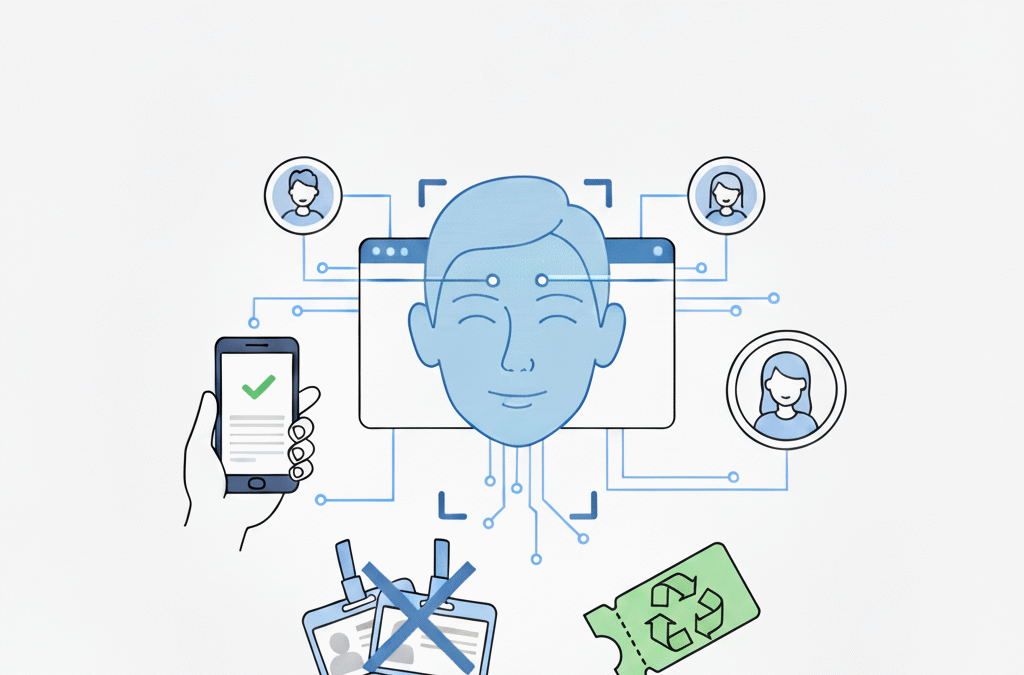 Reconocimiento facial en eventos: una alternativa sostenible sin plásticos ni papel